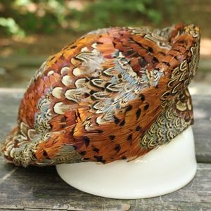 Vintage 1990s David Cohen Wool and Feathered Hat